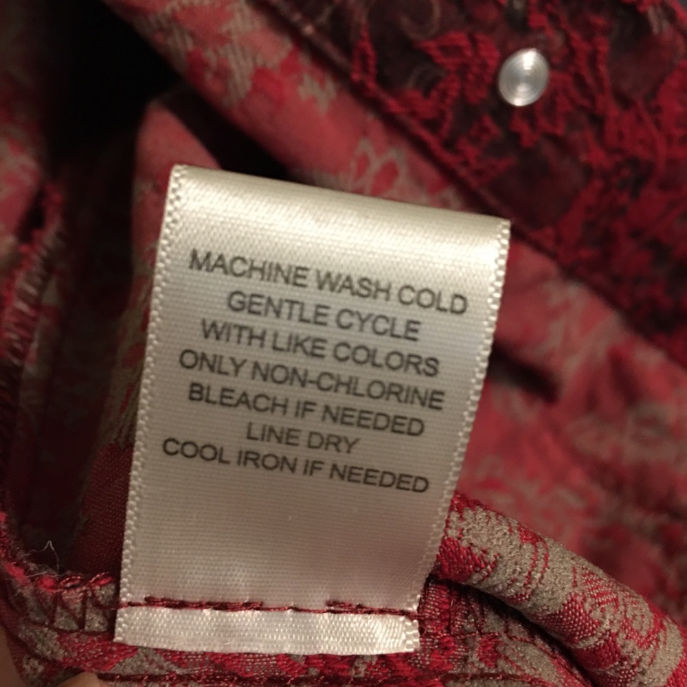 Vtg red gray petite medium jacket blazer jacquard Christopher Banks beautiful - Picture 4 of 11